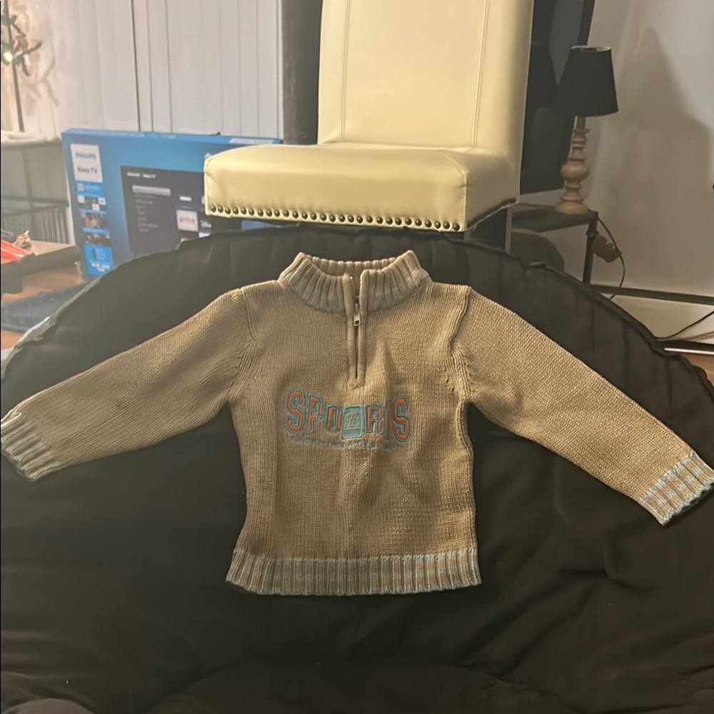 Sports Beige Knit Sweater